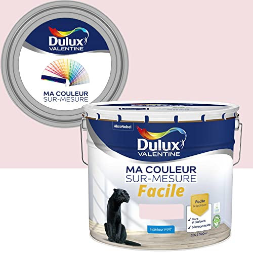 Ma Couleur Sur-mesure par Dulux Valentine – Peinture Intérieure Murs, Plafonds, Boiseries - Facile à appliquer - Mat Bouton de Rose 10 L