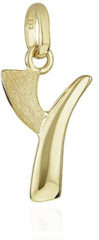 NKlaus Buchstabe Y Kettenanhänger 333 Gelb Gold 8 Karat 15x9mm Alphabet Amulett 13316