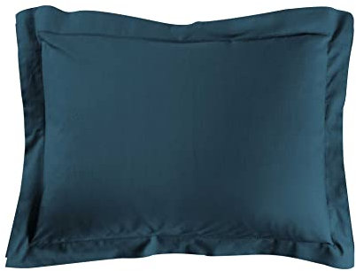 douceur d'intérieur, Taie d'Oreiller (50 x 70 cm) Lina Bleu, 100% Coton