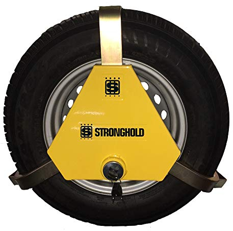 Stronghold Apex 195/55 R10 Triangular Wheel Clamp Suitable for Caravans, Trailers, Horse Boxes, Vans and Motorhomes Tyre Width 195mm Diameter 460mm - 600mm Sold Secure Gold Standard