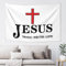 Wandteppich Jesus The Way, Truth, Life, Polyester-Stoff, Wandteppich für Schlafzimmer, Wohnzimmer, Wohnheim, 152,4 x 101,6 cm