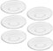 Milisten 6 Pezzi Piattino in Rotondo Trasparente Piattini Rotondi Per Caffè, Tè, Snack, Dessert, Vassoio da tè Sottopiatto Domestico, 9cm