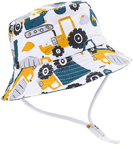 Malaxlx Baby Kinder Sonnenhut Fischerhut Sommerhut UV Schutz Strandhut Bucket Hat Kleinkind Eimer Hut für Mädchen Jungen