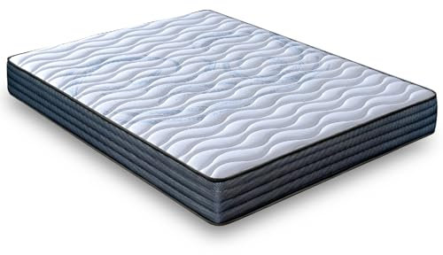 LUXIABED Colchon 90x190 Viscoelastica Dual: Caras Diferenciadas. Confort + Firmeza Media MemorySens. Higiénico y Transpirable. Individual Color Gris. Modelo Fantasy Altura 14 cm