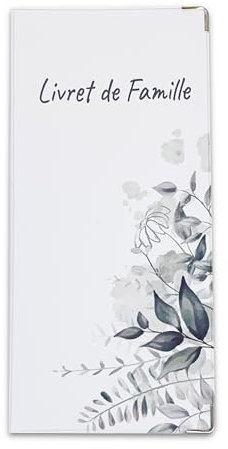 Nemau - Étui Livret de Famille - Protège-Livret Officiel en Gomme Expansée - Design Feuillage Printanier - Fabriqué en France - Souple, Imperméable, Élégant - Modèle Feuilles Printanières