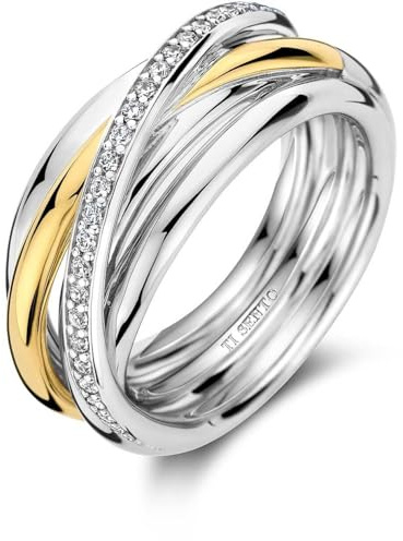 Ti Sento Milano Damenring aus Sterling-Silber 925 – Zirkonia, Sterling-Silber