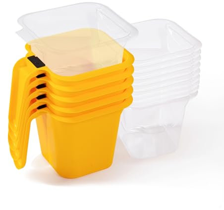 Voomey 15-teiliger Farbeimer für 473 ml Farbe oder Beize, Farbbecher, Farbeimer, Trimm-Malwerkzeug, für Fertigarbeiten und Reparaturen