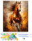CEOVR Peinture Numero Adulte Kits,Chevaux Kits de Peinture au Numéro,Animaux DIY Painting by Numbers,Chevaux au Galop Peinture à Dessin,40x50 cm,Sans Cadre
