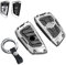 Noreyvis Zinklegierung Metall Schlüsselanhänger Fall Abdeckung Schlüssel Shell Protector Zubehör mit Schlüsselanhänger kompatibel für BMW 1 2 3 4 5 6 7 Serie X1 X2 X3 X5 X6(3 Tasten Silber)