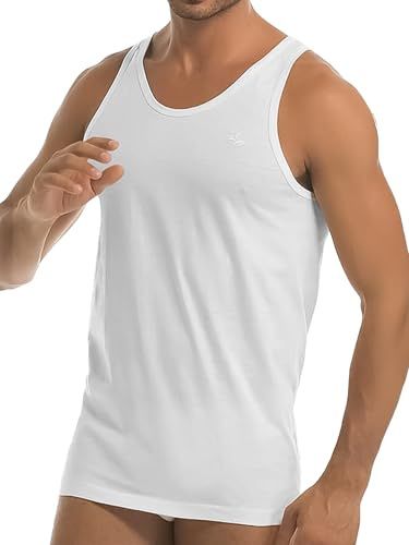 GARDA - 3pz Canotta Spalla Larga, Intimo Uomo 100% Cotone Mercerizzato Art. 0040 (Bianco, 6/XL)