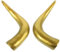 ABOOFAN Plastic Ox Horn, Horns Headpiece Halloween Cosplay Horn Gothic Ram Horns Headband Halloween Costume Party Favor 21CM