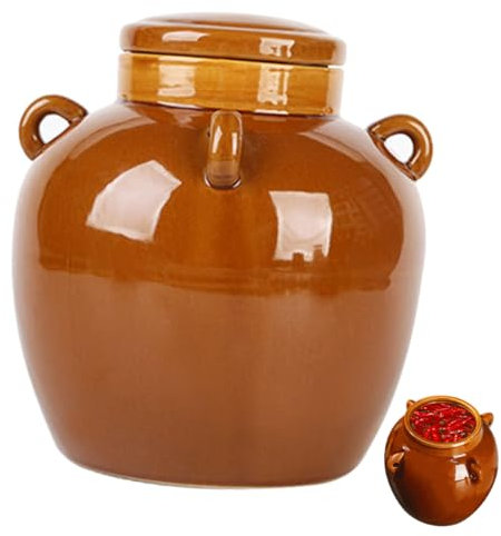 CIYODO Frasco Cerámico Vintage Para Pepinillos Recipiente De Almacenamiento Utensilio De Cocina