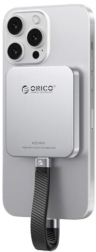 ORICO Upgrade 1TB Magnetic External SSD, Aluminum Alloy, Up to 2000MB/s, 4K 120Hz ProRes HDR Record and Store, External Solid State Drive, Compatible with iPhone 16 Pro Max, Tablet, Computer - K20MINI