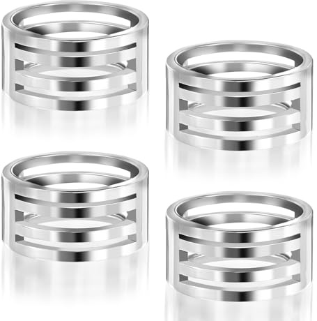 Xinjoduz 4 PCS Jump Ring Opener, 2cm Diameter Circle Jumpping Rings Tools | Finger Tool Jump Ring Opening Closing Tool Stainless Steel for Jewelry Makers Craft Supplies (Silver)