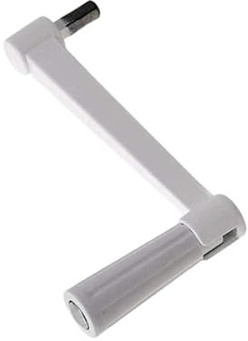 IdeaGenesis - Manivelle pour tour de volet roulant - Remplacement de manivelle fenêtre - Poignée de volet roulant - Poignée élévatrice étendoir de plafond (blanche, manivelle 14 cm)