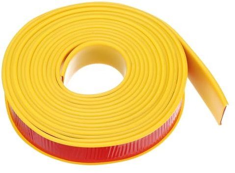sourcing map U-Shape Edge Banding 101/64 x 19.7ft (40mm x 6M) Self Adhesive TPE Flexible Veneer Tape Soft Edge Strip Protector for Furniture Cabinet Table Protection Repair, Yellow