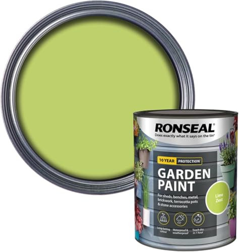DUAYRA Garden Paint 750ml | Quick Drying Long Lasting Matt Finish | Multi-Surface Exterior Paints | For Wood, Brickwork, Bench, Stone & Metal | Outdoor Garden Fence Tough Protection (Lime Zest)