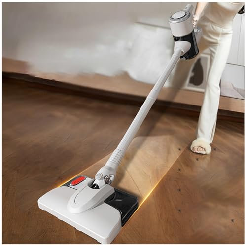 Aspirateur Balai Laveur 5 en 1 Compact - Léger, Balai Aspirateur Laveur Léger Puissant Balai Aspirateur sans Fil pour Voiture, Maison, Bureaux, Poils d'animaux,White