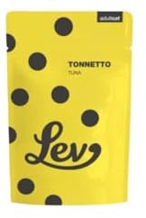 Lev Feuchte Soft Jelly Katze Adult Tonnetto, Ergänzungsfuttermittel für ausgewachsene Katzen aller Größen und Rassen, Geschmack Tonnetto | 12 Beutel mit je 60 Gramm