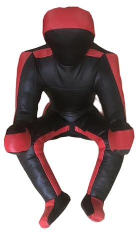 wisoolkic Professioneller, unbefüllter Grappling Dummy, vielseitig einsetzbarer Wushu Trainingsdummy aus PU Leder, geeignet für Erwachsene und Kinder, Judo, Karate, Ringen und andere Sportarten