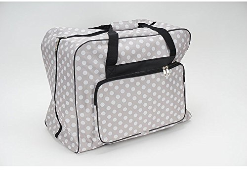 Unbekannt Nähmaschinen Tasche XL (Creme/weiß gepunktet)