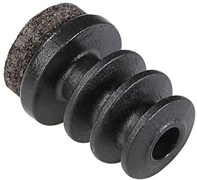 Adsamm® / 16 x puntali alettati a incastro con feltro/neri/Ø 12-14 mm/tondi/piedini in polietilene con feltro per gambe di mobili in tubolare/puntali protettivi per arredi