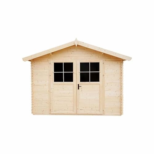Gardiun Abri de Jardin en Bois Massif Petrov - 9 m² Ext. 318x316x253 cm Toiture d'Asphalte