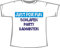 Just for Fun: Schlafen, Party, Badminton; T-Shirt weiß, Gr. XL