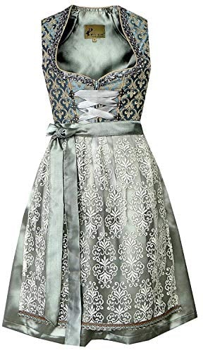 Alte Liebe Trachtenkleid 2tlg. Damen Dirndl Kleid A373 /46 Petrol Blau Grün