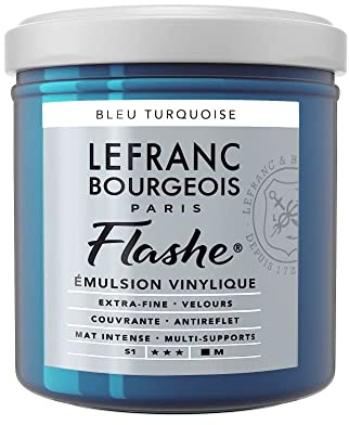 Lefranc Bourgeois Flashe Acrylique Pot 125ml Bleu Turquoise