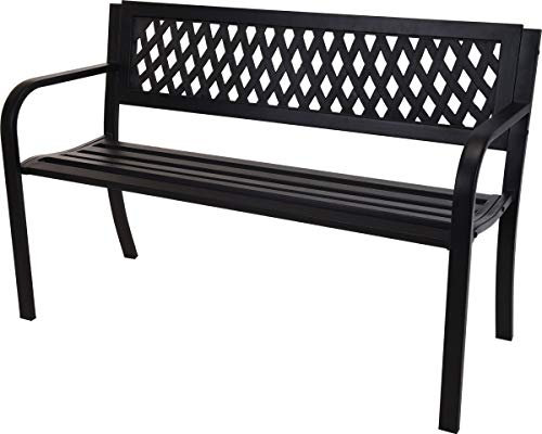 made2trade Robuste Gartenbank aus Stahl für 2 Personen