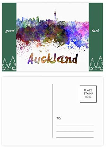 Auckland Neuseeland City Aquarell-Postkartenset, 20 Stück