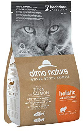 Almo Nature Holistic Katze mit Thunfisch und Lachs 400 g, gelb, L