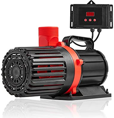 Swell UK Pond Variable Flow Pump 20000 LPH | for Outdoor Garden Pools Fountains or Filters | Submersible or Dry Run with Controllable Flow Rate & 5mm Solids Handling Strainer Case – 3 Year Guarantee
