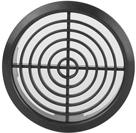 VONLIS Rejilla de ventilación para muebles (70 cm de diámetro, 10 unidades), color gris oscuro