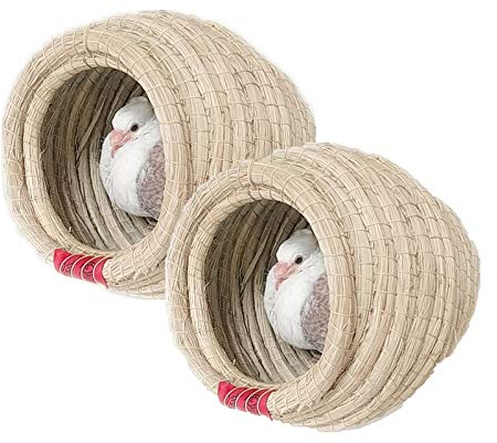 Nistkästen Outdoor Garden Courtyard Taube Vogel Nest Voliere mit Öl und Gras, waschbarer Vogelkäfig, 24x20x19cm (Color : 2 Pieces)