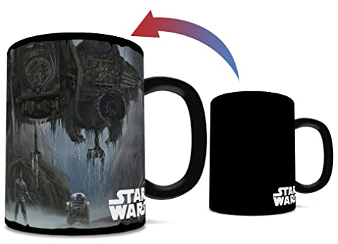 Morphing Mugs Star Wars – Luke Skywalker -Yoda - R2-D2 – Do. Or Do Not. There Is No Try – Thomas Kinkade Studios - One 16 oz Heat Sensitive Clue Mug – Full Image Revealed When HOT Liquid Is Added