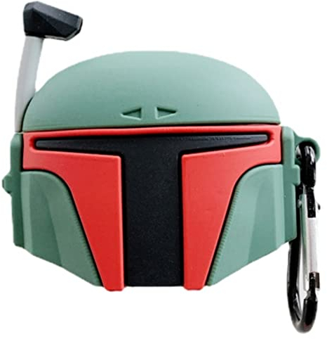 HENJI Custodia per AirPods di terza generazione, design 3D popolare mandaloriano Boba Fett in morbido silicone portatile e antiurto per Apple Airpods 3 2021 (Boba Fett)