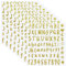 Glitzer Buchstaben Aufkleber, 8 Blätter 640 Stück Alphabet Buchstaben Nummer Aufkleber Wasserdicht Postfach Nummern Aufkleber Selbstklebende Buchstaben Aufkleber für Karten Tür Wand Holz Schild (Gold)