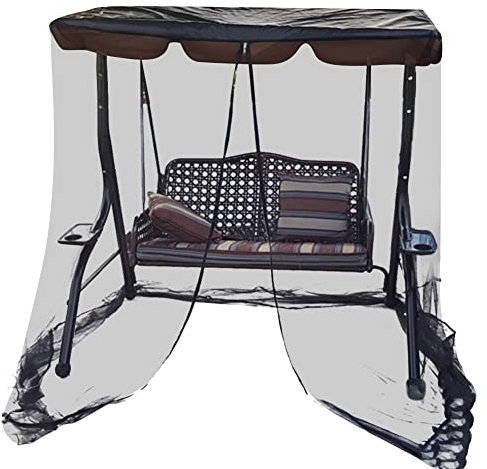 Katutude Moustiquaire pour Balancelle, Moustiquaire IntéGrale ZippéE avec Toit éViter Les PiqûRes de Moustiques LéGèRe Portable Moustiquaire de Terrasse en Maille Polyester pour Patio Jardin Yard