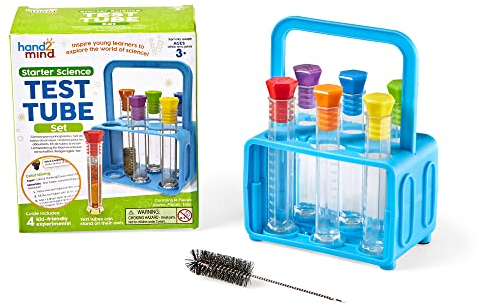 Learning Resources Naturwissenschaftliches Einsteigerset mit Reagenzgläsern, Reagenzgläser mit Deckel, naturwissenschaftliche Experimentierkästen für Kinder (6 Reagenzgläser)