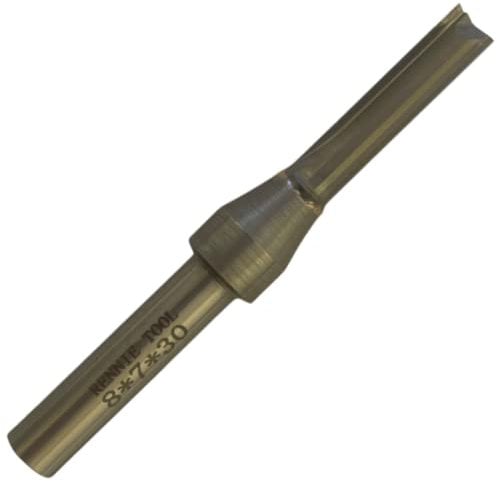 Rennie Tools - 7mm Cutting Diameter x 30mm Flute x 8mm Shank TCT Tipped 2 Flute Straight Router Cutter Bit Tungsten Carbide Tip