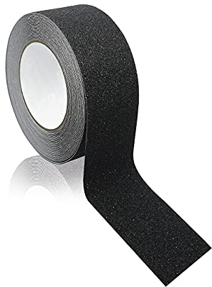 ERBI - Anti-Rutsch Klebeband [50mm x 20m] schwarz - wasserfest für den Innen- und Außenbereich - Anti Rutsch Streifen für Treppe, Leiter, Bad - Antirutsch Streifen, Antirutschband