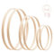 Gotetiso Mobile Ring Holz 6 Stück Bambus Ringe Kranz Ringe Bambus Blumenkranz Holz Makramee Handwerk Reifen Bambus Ring Traumfänger Makramee Hoops für DIY Dekoration Hochzeitskranz Handwerk 3 Größen