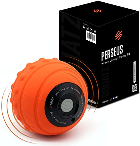 SQUATZ Kabelloser vibrierender Massageball - 3 Vibrationsintensitätsstufen, 2 bis 5 Stunden Akkulaufzeit, tragbar und wiederaufladbar, Tiefengewebe-Triggerpunkttherapie, geeignet für die Massage von