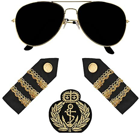 Boland - Set Costume, lunettes, broche et épaulettes, set de costume pour JGA ou carnaval