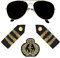 Boland - Set Costume, lunettes, broche et épaulettes, set de costume pour JGA ou carnaval