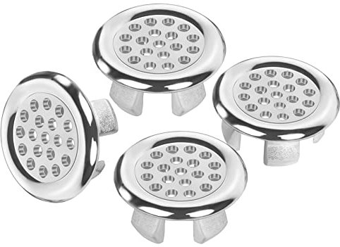 4 Pieces Mesh Sink Overflow Cover, Bath Overflow Cover Kitchen Bathroom Basin Trim Sink Hole Overflow Drain Cap Cover Insert in Hole Spares (Mesh)