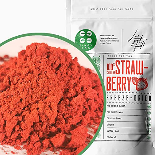 Poudre de Fraise en Poudre Lyophilisée | XL 500g Fraise Sechee Extrait Aromatique Fraise | Arôme Pour Yaourtière Fruits Frais | Arome Fruit Fraise Lyophilisée | Freeze Dried Fruit Strawberry Powder