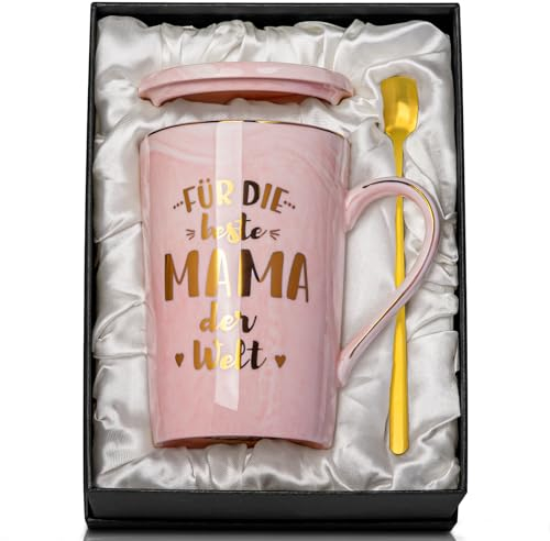 Biching Geschenke für Mama Geburtstagsgeschenk für Mama Tasse Geschenke zum Muttertag Muttertagsgeschenk Geburtstag der Mutter 400 ml Kaffeetasse aus Marmor Mit Schöner Geschenkbox
